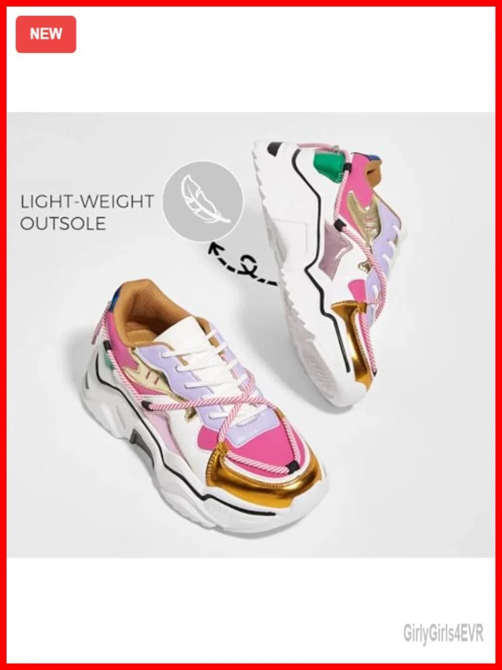 Women's Platform Chunky Dad Sneakers Lightweight Walking Retro Style Lace-Up